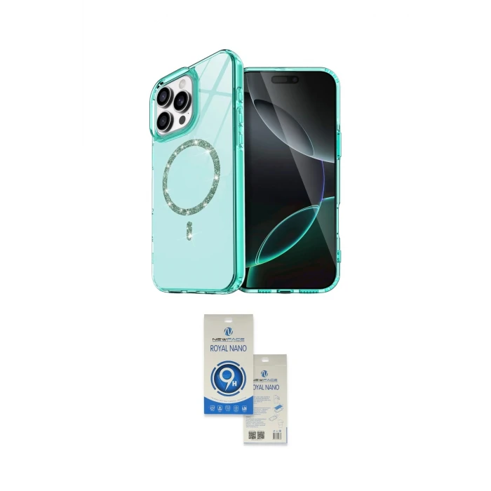 ieg™ iPhone 14 Pro Max Kılıf Kıvılcım Form Prime - Şeffaf Royal Nano Ekran Koruyucu