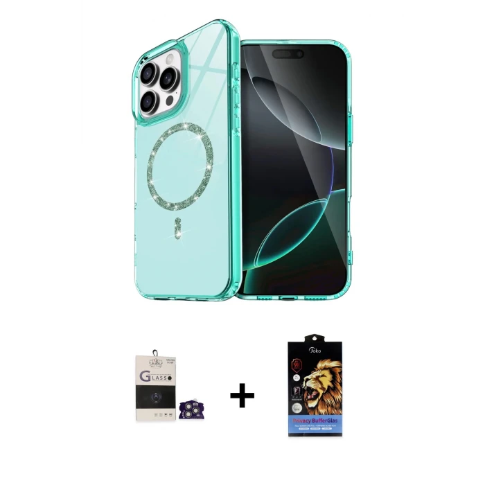 ieg™ iPhone 14 Pro Max Kılıf Kıvılcım Form Prime - Siyah Buffer Hayalet Cam Ekran Koruyucu + Bilvis Titan Kamera Lens - GS
