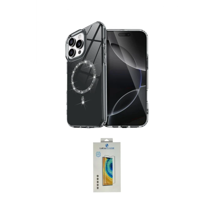 ieg™ iPhone 14 Pro Max Kılıf Kıvılcım Form Prime - Siyah Polymer Nano Ekran Koruyucu