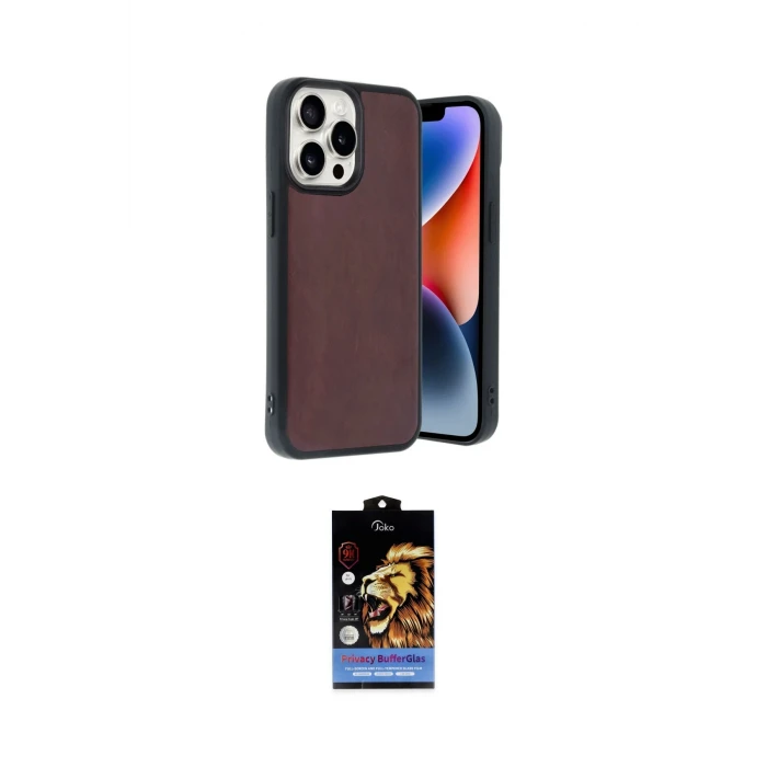 ieg™ iPhone 14 Pro Max Kılıf Kıvılcım Işık Serisi - Siyah Buffer Hayalet Cam Ekran Koruyucu