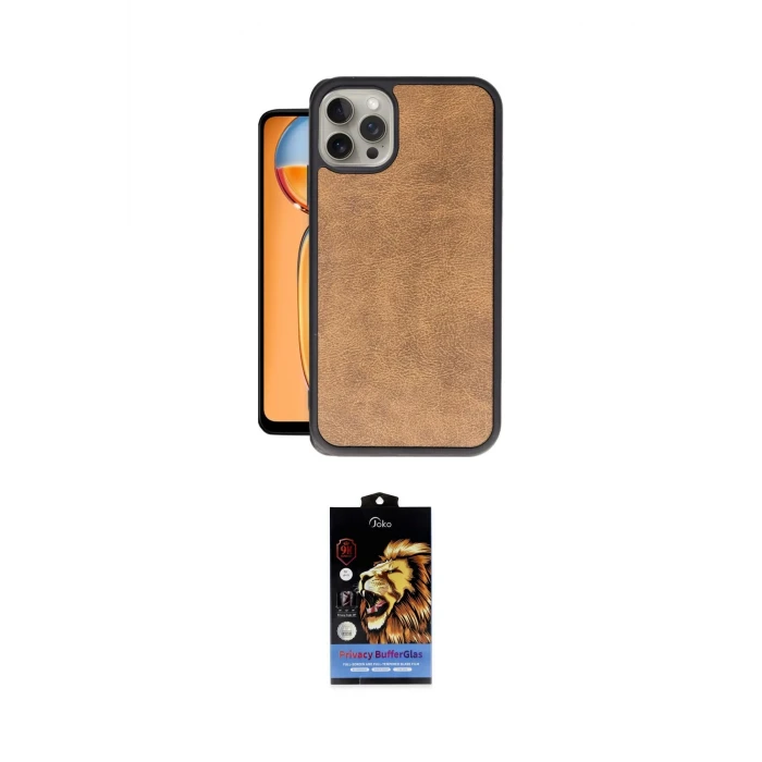 ieg™ iPhone 14 Pro Max Kılıf Kıvılcım Işık Serisi - Siyah Buffer Hayalet Cam Ekran Koruyucu