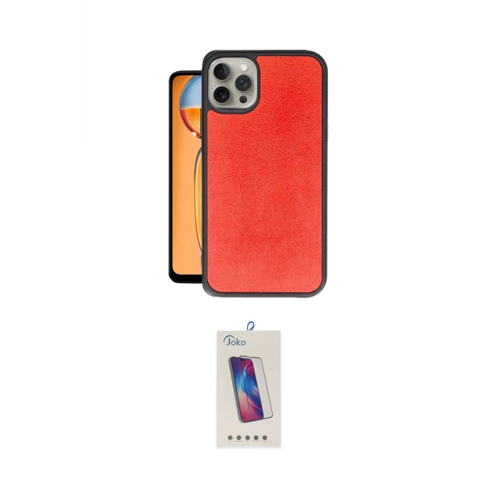 ieg™ iPhone 14 Pro Max Kılıf Kıvılcım Işık Serisi - Siyah Joko 5D Cam
