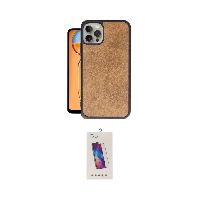 ieg™ iPhone 14 Pro Max Kılıf Kıvılcım Işık Serisi - Siyah Joko 5D Cam