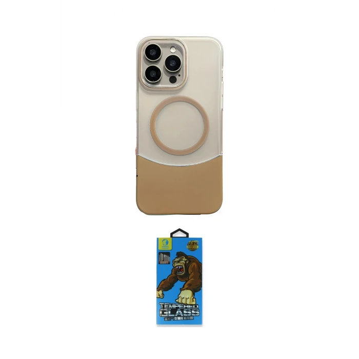 ieg™ iPhone 14 Pro Max Kılıf Kozmos Form Özel Seri - Siyah 18D Cam Ekran Koruyucu