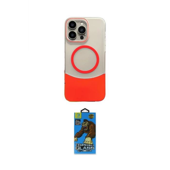 ieg™ iPhone 14 Pro Max Kılıf Kozmos Form Özel Seri - Siyah 18D Cam Ekran Koruyucu
