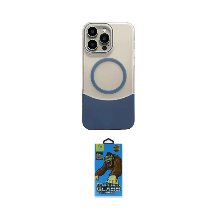ieg™ iPhone 14 Pro Max Kılıf Kozmos Form Özel Seri - Siyah 18D Cam Ekran Koruyucu