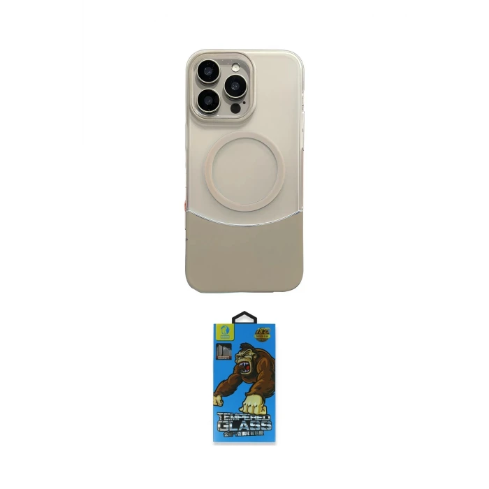 ieg™ iPhone 14 Pro Max Kılıf Kozmos Form Özel Seri - Siyah 18D Cam Ekran Koruyucu