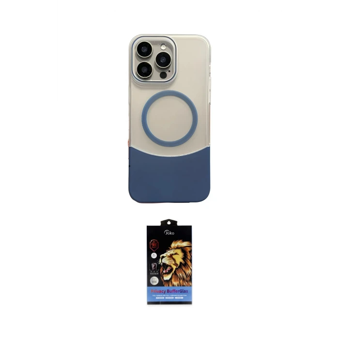 ieg™ iPhone 14 Pro Max Kılıf Kozmos Form Özel Seri - Siyah Buffer Hayalet Cam Ekran Koruyucu