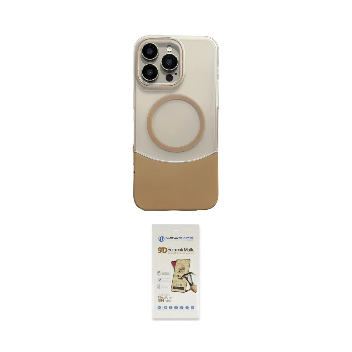 ieg™ iPhone 14 Pro Max Kılıf Kozmos Form Özel Seri - Siyah Mat Seramik Nano Ekran Koruyucu
