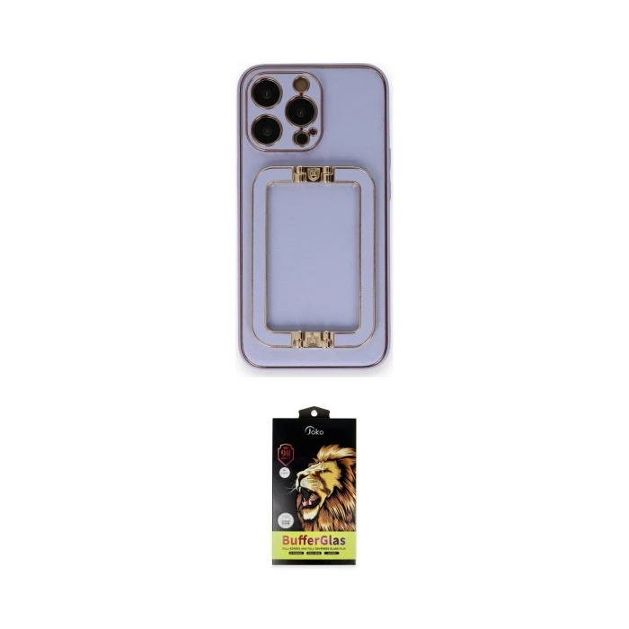 ieg™ iPhone 14 Pro Max Kılıf Kozmos Minimal Prime - Siyah Buffer Cam Ekran Koruyucu