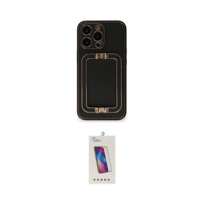 ieg™ iPhone 14 Pro Max Kılıf Kozmos Minimal Prime - Siyah Joko 5D Cam