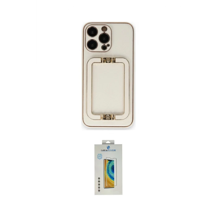 ieg™ iPhone 14 Pro Max Kılıf Kozmos Minimal Prime - Siyah Polymer Nano Ekran Koruyucu