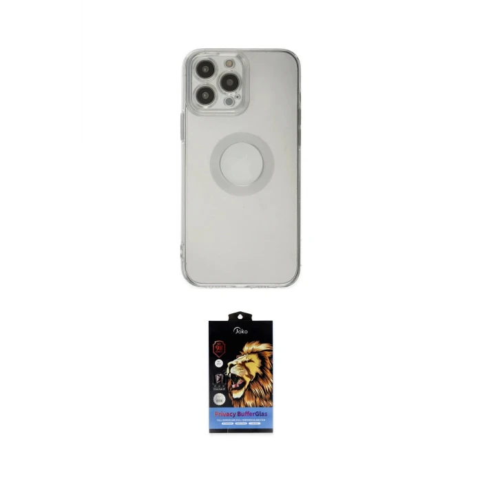 ieg™ iPhone 14 Pro Max Kılıf Kutup Klasik - Siyah Buffer Hayalet Cam Ekran Koruyucu