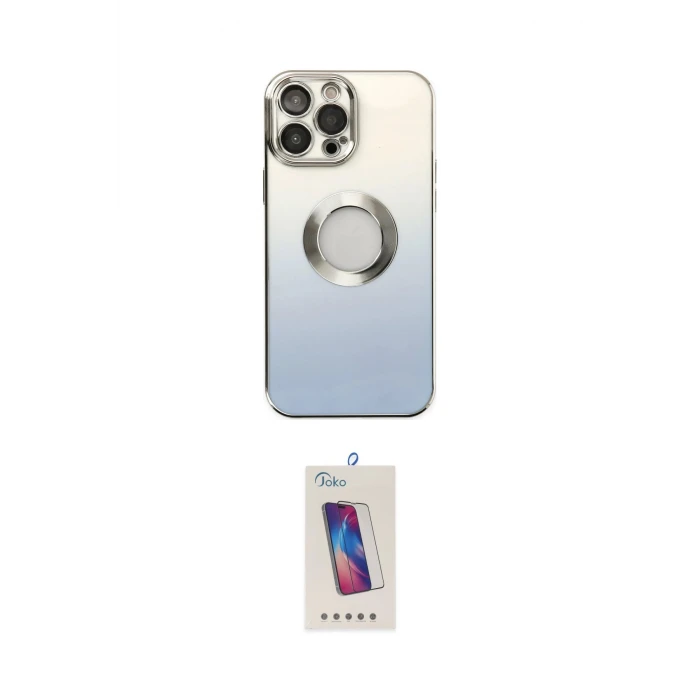 ieg™ iPhone 14 Pro Max Kılıf Kutup Yansıma Özel Seri - Siyah Joko 5D Cam