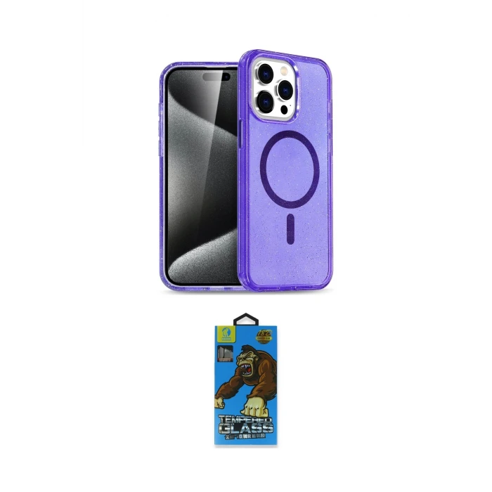 ieg™ iPhone 14 Pro Max Kılıf Nova Asil Prime - Siyah 18D Cam Ekran Koruyucu