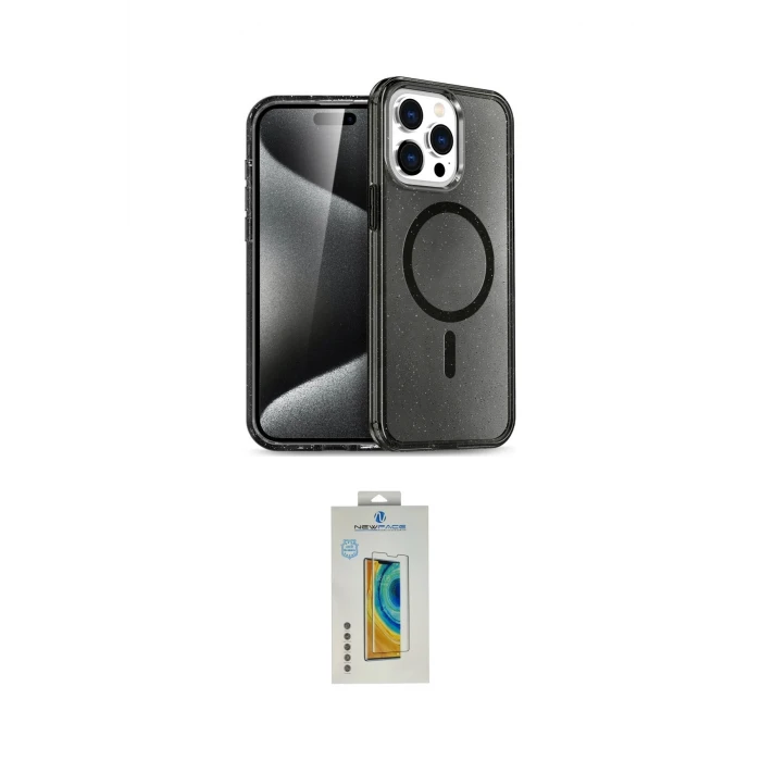 ieg™ iPhone 14 Pro Max Kılıf Nova Asil Prime - Siyah Polymer Nano Ekran Koruyucu