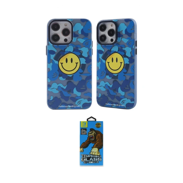 ieg™ iPhone 14 Pro Max Kılıf Nova Doku Koleksiyonu - Siyah 18D Cam Ekran Koruyucu