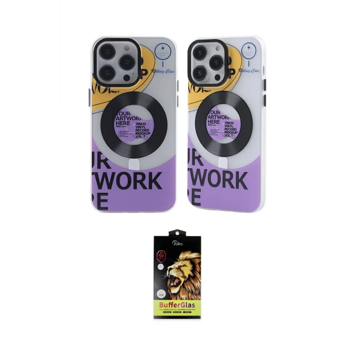 ieg™ iPhone 14 Pro Max Kılıf Nova Doku Koleksiyonu - Siyah Buffer Cam Ekran Koruyucu