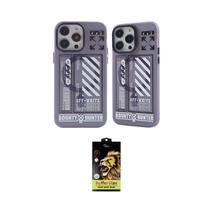 ieg™ iPhone 14 Pro Max Kılıf Nova Doku Koleksiyonu - Siyah Buffer Cam Ekran Koruyucu