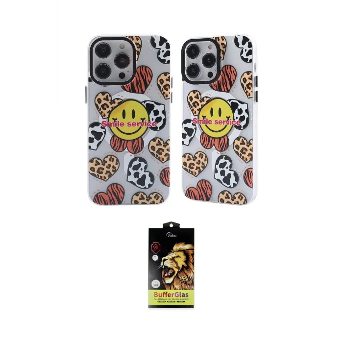 ieg™ iPhone 14 Pro Max Kılıf Nova Doku Koleksiyonu - Siyah Buffer Cam Ekran Koruyucu