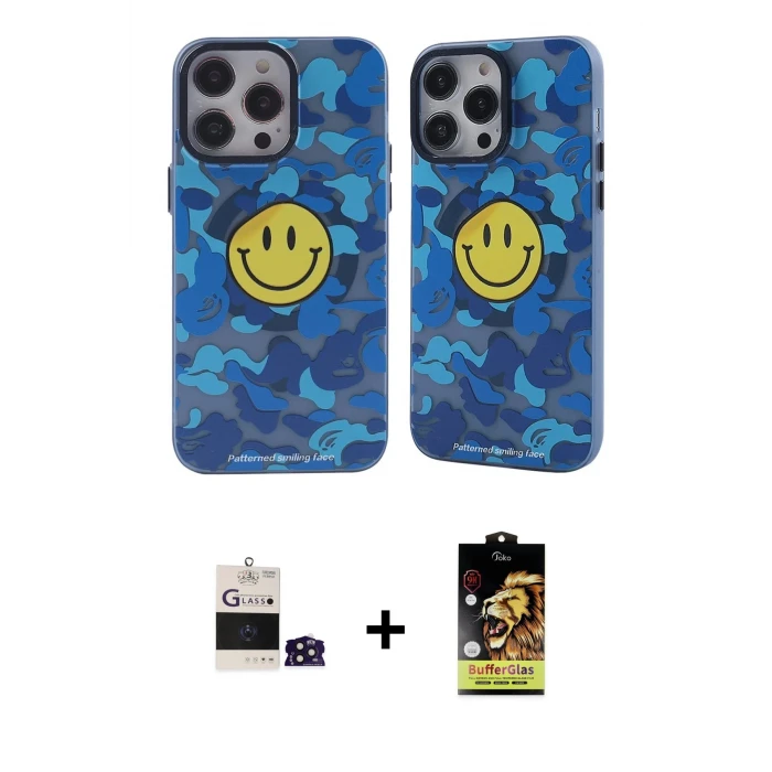ieg™ iPhone 14 Pro Max Kılıf Nova Doku Koleksiyonu - Siyah Buffer Cam Ekran Koruyucu + Derin Mor Bilvis Titan Kamera Lens