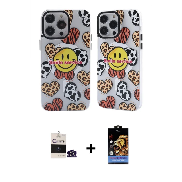 ieg™ iPhone 14 Pro Max Kılıf Nova Doku Koleksiyonu - Siyah Buffer Hayalet Cam Ekran Koruyucu + Derin Mor Bilvis Titan Kamera Lens