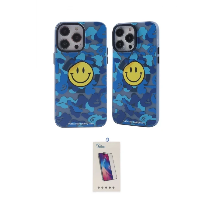 ieg™ iPhone 14 Pro Max Kılıf Nova Doku Koleksiyonu - Siyah Joko 5D Cam
