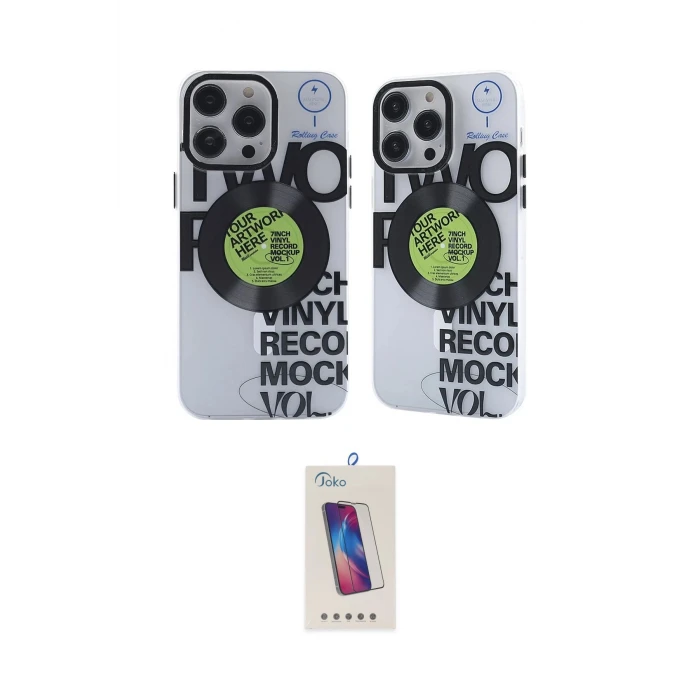 ieg™ iPhone 14 Pro Max Kılıf Nova Doku Koleksiyonu - Siyah Joko 5D Cam