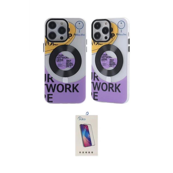 ieg™ iPhone 14 Pro Max Kılıf Nova Doku Koleksiyonu - Siyah Joko 5D Cam