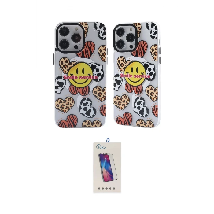 ieg™ iPhone 14 Pro Max Kılıf Nova Doku Koleksiyonu - Siyah Joko 5D Cam