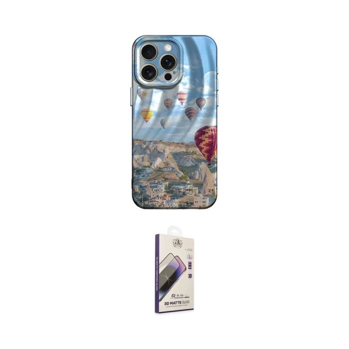 ieg™ iPhone 14 Pro Max Kılıf Nova Doku Prime - Siyah Bilvis 3D Mat Cam Ekran Koruyucu