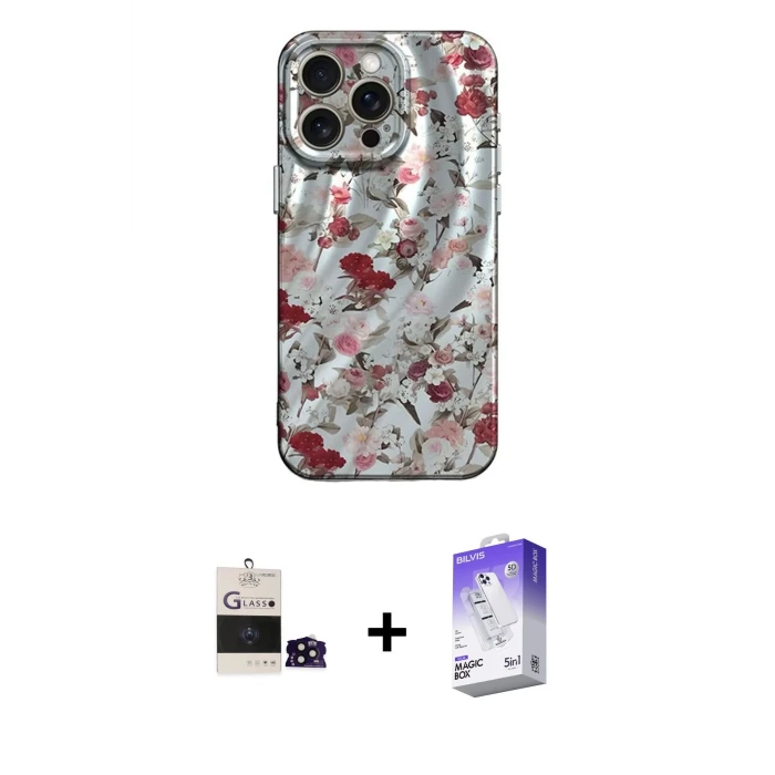 ieg™ iPhone 14 Pro Max Kılıf Nova Doku Prime - Siyah Bilvis 5in1 3D Magic Cam Ekran Koruyucu + Bilvis Titan Kamera Lens - SH