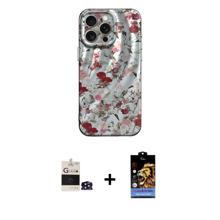 ieg™ iPhone 14 Pro Max Kılıf Nova Doku Prime - Siyah Buffer Hayalet Cam Ekran Koruyucu + Derin Mor Bilvis Titan Kamera Lens