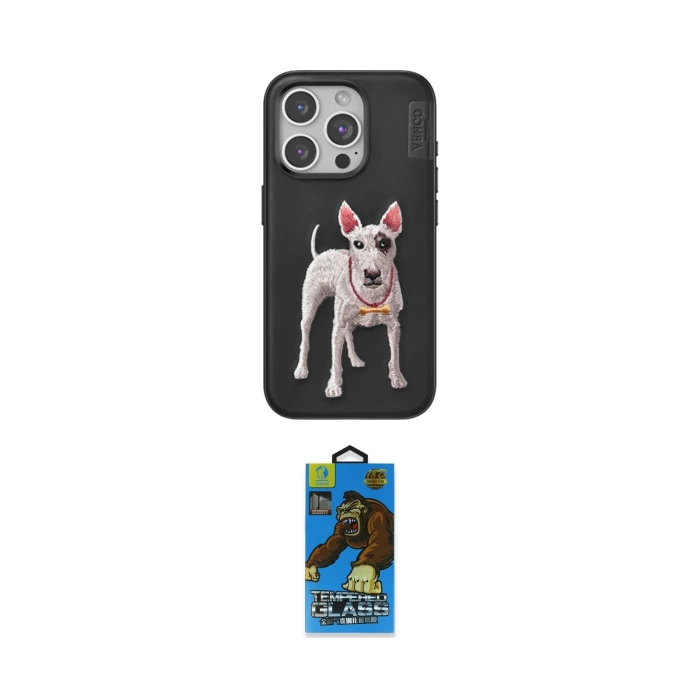 ieg™ iPhone 14 Pro Max Kılıf Nova Form Koleksiyonu - Siyah 18D Cam Ekran Koruyucu
