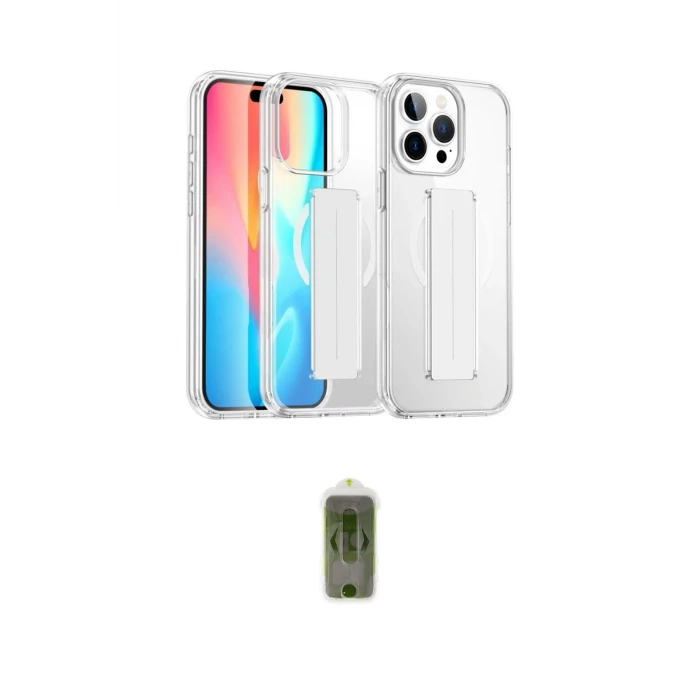 ieg™ iPhone 14 Pro Max Kılıf Nova Işık Koleksiyonu - Siyah Joko Magic 5D Hayalet Cam