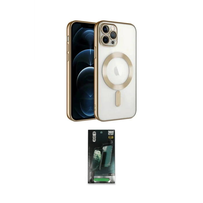 ieg™ iPhone 14 Pro Max Kılıf Nova Işık Özel Seri - Şeffaf 360 Full Body Arka Koruyucu