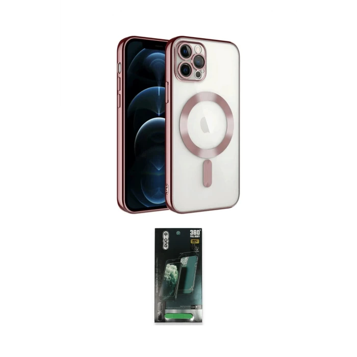 ieg™ iPhone 14 Pro Max Kılıf Nova Işık Özel Seri - Şeffaf 360 Full Body Arka Koruyucu