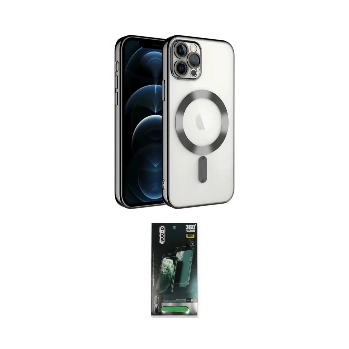 ieg™ iPhone 14 Pro Max Kılıf Nova Işık Özel Seri - Şeffaf 360 Full Body Arka Koruyucu