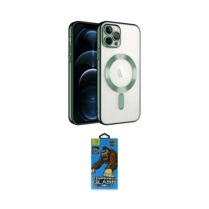 ieg™ iPhone 14 Pro Max Kılıf Nova Işık Özel Seri - Siyah 18D Cam Ekran Koruyucu