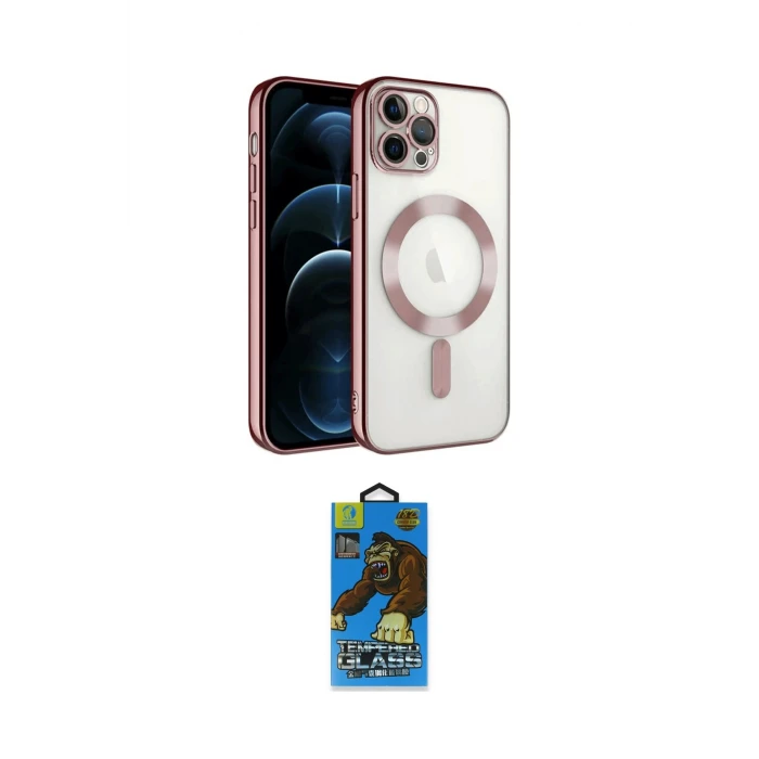 ieg™ iPhone 14 Pro Max Kılıf Nova Işık Özel Seri - Siyah 18D Cam Ekran Koruyucu