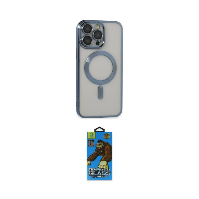 ieg™ iPhone 14 Pro Max Kılıf Nova Işık Özel Seri - Siyah 18D Cam Ekran Koruyucu