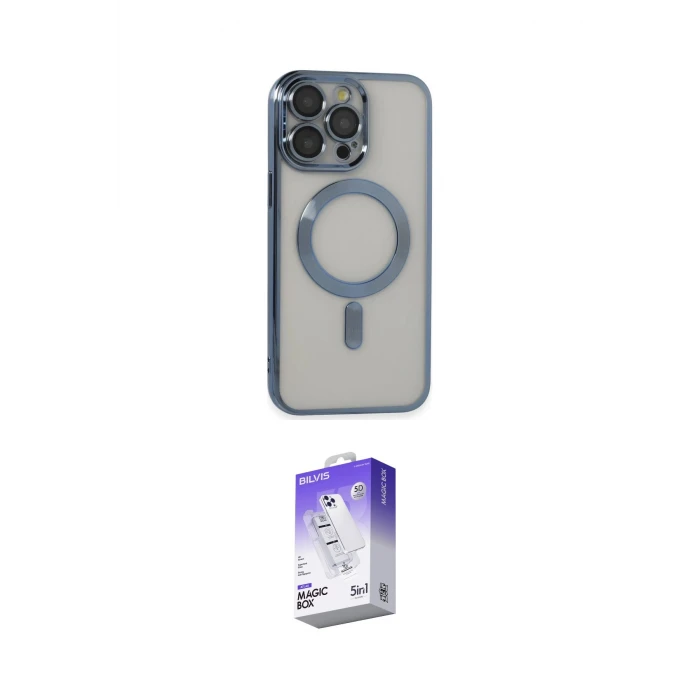 ieg™ iPhone 14 Pro Max Kılıf Nova Işık Özel Seri - Siyah Bilvis 5in1 3D Magic Cam Ekran Koruyucu