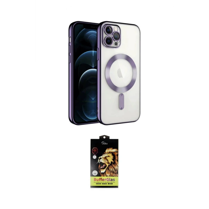 ieg™ iPhone 14 Pro Max Kılıf Nova Işık Özel Seri - Siyah Buffer Cam Ekran Koruyucu