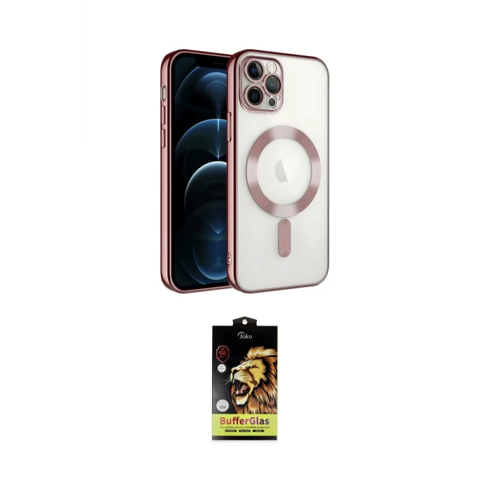 ieg™ iPhone 14 Pro Max Kılıf Nova Işık Özel Seri - Siyah Buffer Cam Ekran Koruyucu