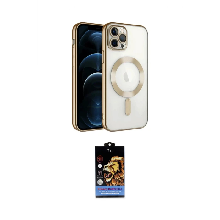 ieg™ iPhone 14 Pro Max Kılıf Nova Işık Özel Seri - Siyah Buffer Hayalet Cam Ekran Koruyucu