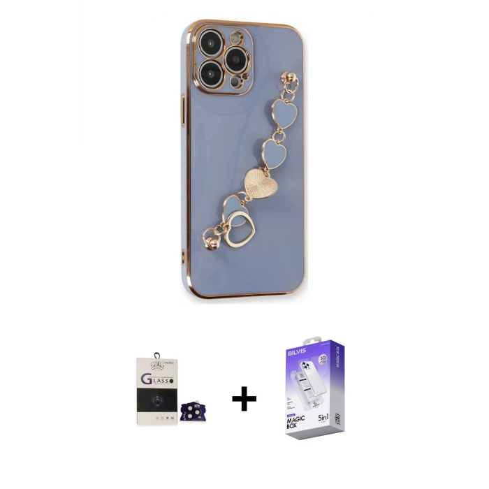 ieg™ iPhone 14 Pro Max Kılıf Nova Işık Prime - Siyah Bilvis 5in1 3D Magic Cam Ekran Koruyucu + Bilvis Titan Kamera Lens - SH