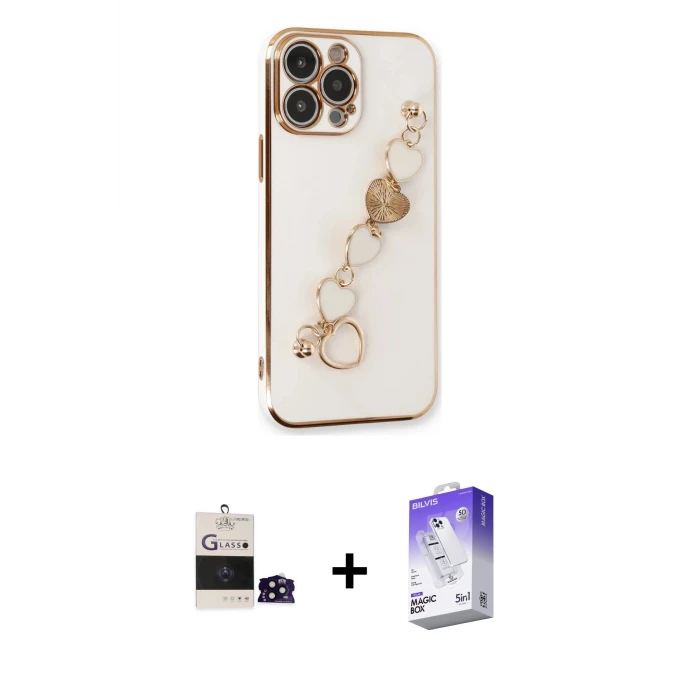 ieg™ iPhone 14 Pro Max Kılıf Nova Işık Prime - Siyah Bilvis 5in1 3D Magic Cam Ekran Koruyucu + Bilvis Titan Kamera Lens - SH