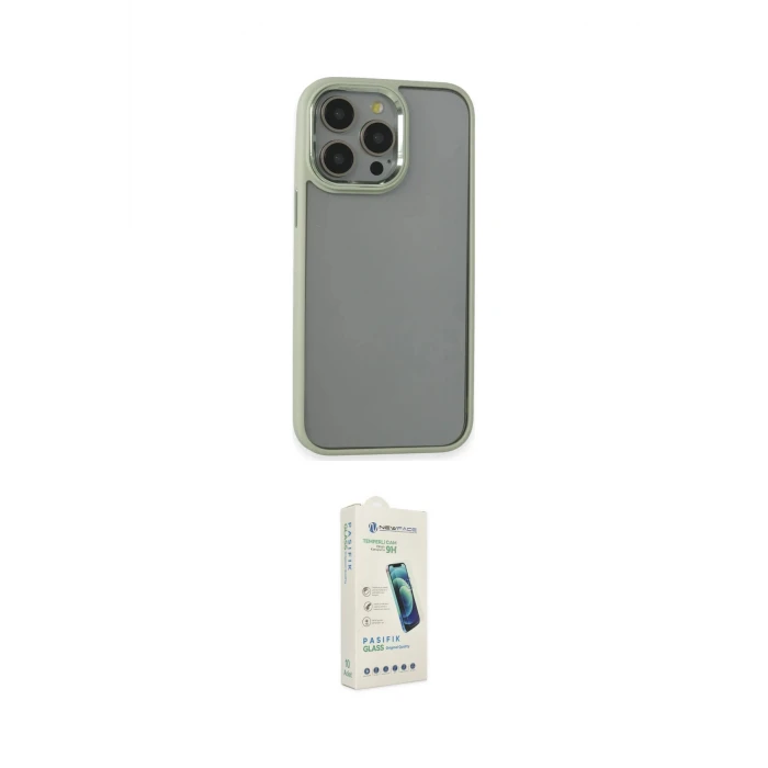 ieg™ iPhone 14 Pro Max Kılıf Nova Işık Serisi - Şeffaf Pasifik Cam Ekran Koruyucu