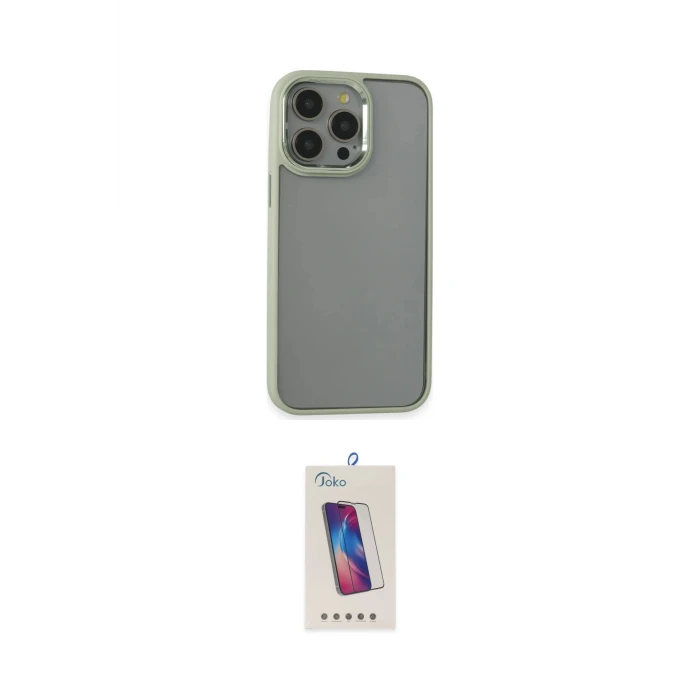 ieg™ iPhone 14 Pro Max Kılıf Nova Işık Serisi - Siyah Joko 5D Cam