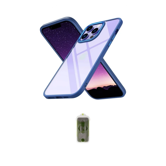 ieg™ iPhone 14 Pro Max Kılıf Nova Işık Serisi - Siyah Joko Magic 5D Hayalet Cam